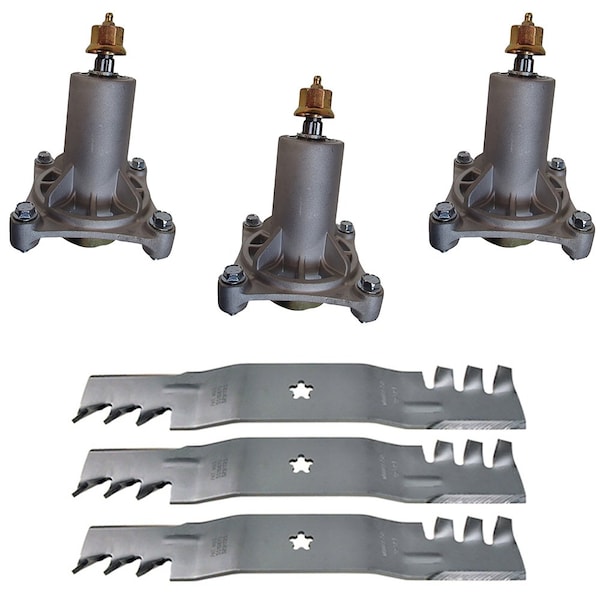 Aic Replacement Parts 532192870 One 1 Replacement 54 Deck Kit Includes 3 Blades & 3 Spindles KT-LAS20-0009 - main